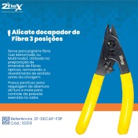 ALICATE DECAPADOR DE FIBRA 3 POSICOES - AMARELO