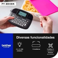 ROTULADORA BROTHER ELETRONICO PORTATIL PRETO - PTM95BK